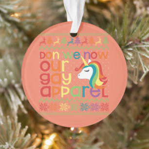Gay Kerst Regenboog Eenhoorn Draag Nu Onze Gay Ornament