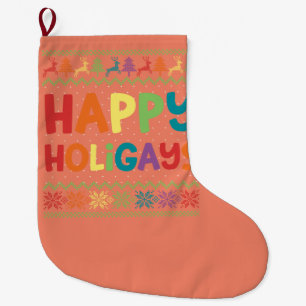 Gay Kerstmis Funny LGBT Happy Holigays Rainbow Grote Kerstsok