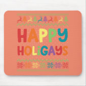 Gay Kerstmis Funny LGBT Happy Holigays Rainbow Muismat (Voorkant)