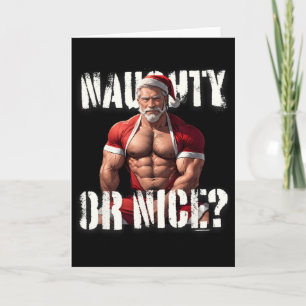 Gay Kerstmuscle Daddy Beer Aardige Kerstman Pride  Kaart
