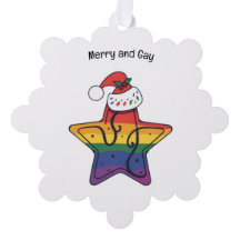 Gay Kerstster met LGBT vlag