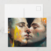 Gay Kiss Briefkaart (Voorkant / Achterkant)