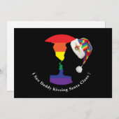 Gay Kiss-kerstkaart Feestdagenkaart (Voorkant / Achterkant)