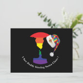Gay Kiss-kerstkaart Feestdagenkaart (Staand voorkant)