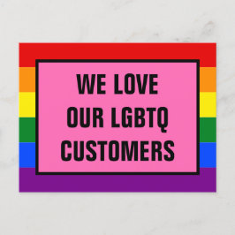 Gay Klanten van LGBTQ houden van regenboogpride vl Briefkaart