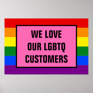 Gay Klanten van LGBTQ houden van regenboogpride vl Poster