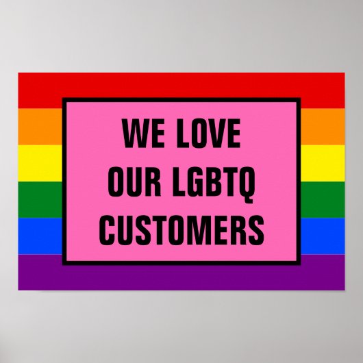 Gay Klanten van LGBTQ houden van regenboogpride vl Poster (Voorkant)