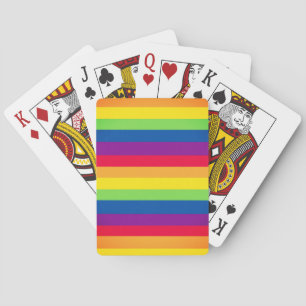Gay, kleurrijke strepen pokerkaarten