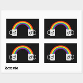 Gay koffie datum T-shirt Rechthoekige Sticker (Vel)