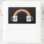 Gay koffie datum T-shirt Rechthoekige Sticker (Tas)