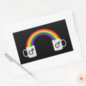 Gay koffie datum T-shirt Rechthoekige Sticker (Envelop)