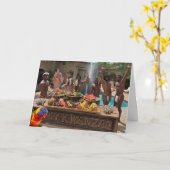 Gay Kwanzaa Celebration Gepersonaliseerde Kaart (Gele Bloem)