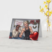 Gay "Last Christmas" Grappige kerst Kaart! Kaart (Gele Bloem)