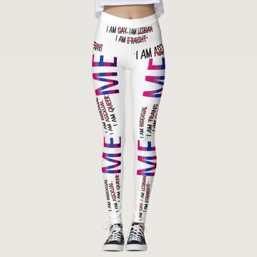 Gay, Lesbian, Bi, Trans, Queer, Aseksueel... ik be Leggings (Voorkant)