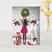 Gay Lesbian Christmas Kaart (Gele Bloem)