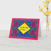 Gay/Lesbian fractal verjaardagskaart Kaart (Gele Bloem)