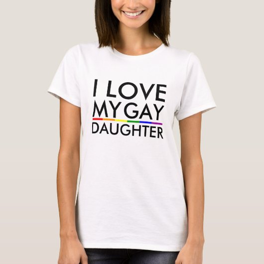Gay / Lesbian Ik hou van Mijn Gay Daughter - Shirt (Voorkant)