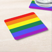Gay Lesbian LGBT Rainbow Pride vlag Kartonnen Onderzetters (Schuin)