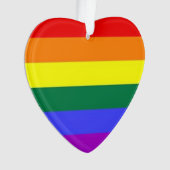 Gay Lesbian LGBT Rainbow Pride vlag Ornament (voorkant)