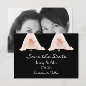 Gay Lesbian Photo Save the Date (Voorkant / Achterkant)