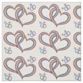 Gay Lesbian Pride Hearts Pattern-ontwerp Stof (Swatch)
