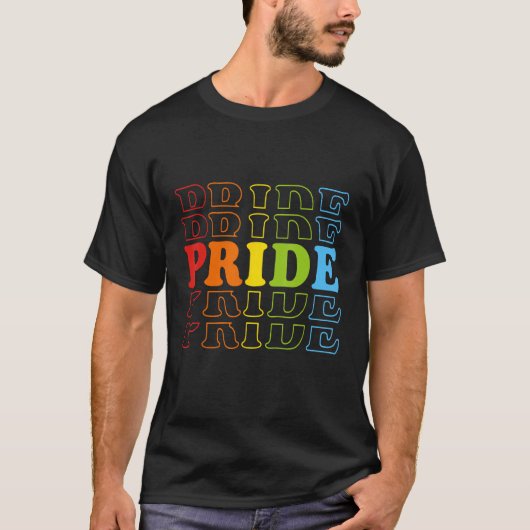 Gay Lesbian Pride Rainbow Flag LGBT Happy Pride Mo T-shirt (Voorkant)