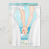 Gay Lesbian Two Brides over de uitnodiging voor ee (Voorkant / Achterkant)