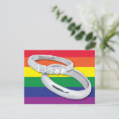 Gay Lesbian Wedding Briefkaart (Staand voorkant)