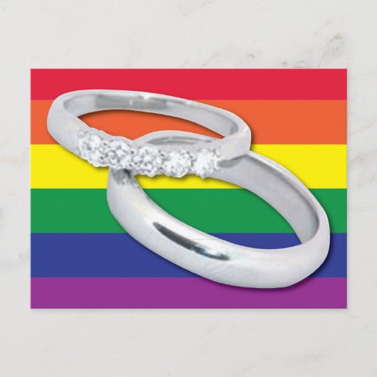 Gay Lesbian Wedding Briefkaart (Voorkant)