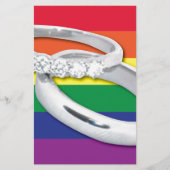 Gay Lesbian Wedding Briefpapier (Voorkant)