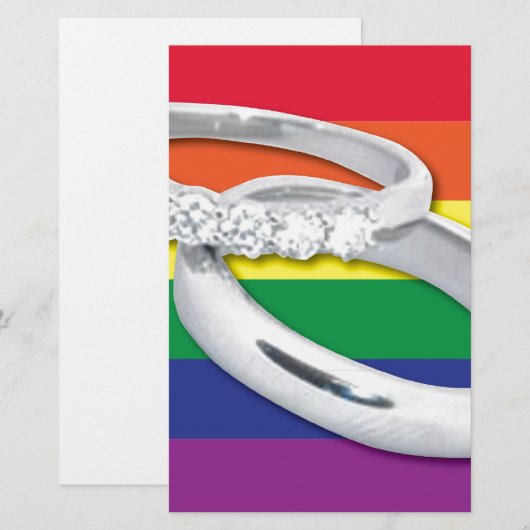 Gay Lesbian Wedding Briefpapier (Voorkant / Achterkant)