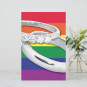 Gay Lesbian Wedding Briefpapier (Staand voorkant)