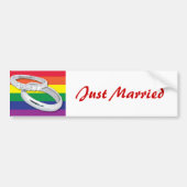 Gay Lesbian Wedding Bumpersticker (Voorkant)