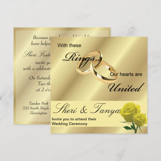 Gay Lesbian Wedding Ceremony Kaart (Voorkant / Achterkant)