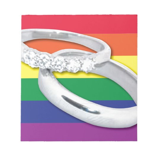 Gay Lesbian Wedding Notitieblok (Voorkant)