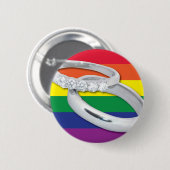Gay Lesbian Wedding Ronde Button 5,7 Cm (Voorkant /achterkant)