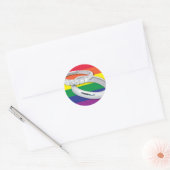 Gay Lesbian Wedding Ronde Sticker (Envelop)