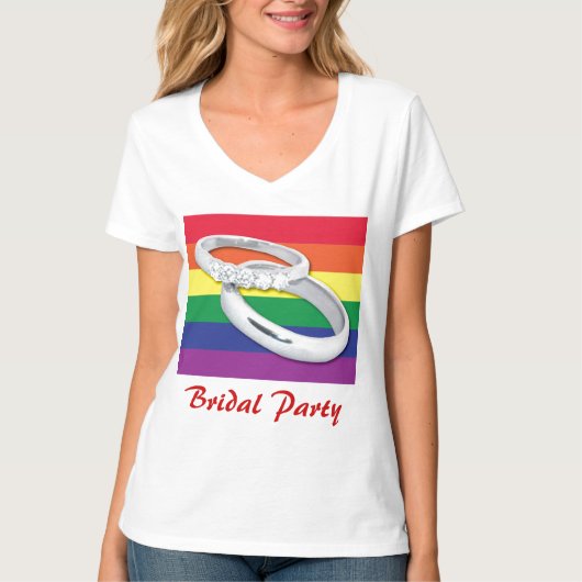 Gay Lesbian Wedding T-shirt (Voorkant)