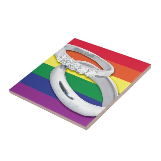 Gay Lesbian Wedding Tegeltje (Zijkant)
