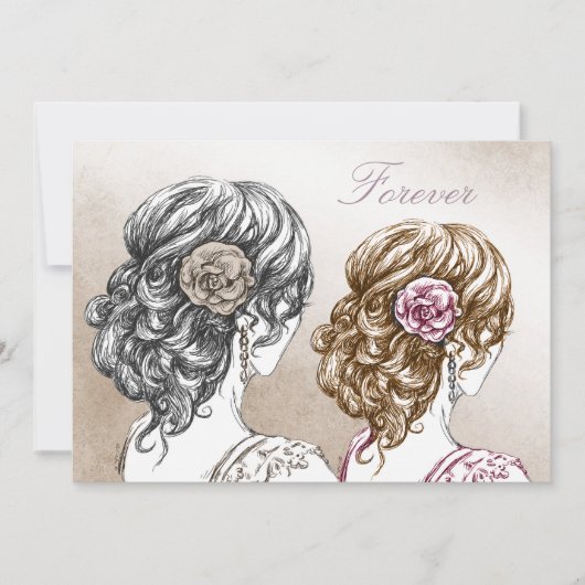 Gay Lesbian Wedding Uitnodiging (Voorkant)