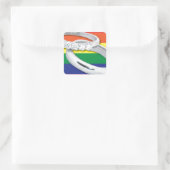 Gay Lesbian Wedding Vierkante Sticker (Tas)