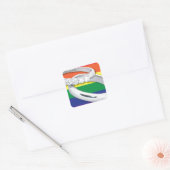 Gay Lesbian Wedding Vierkante Sticker (Envelop)