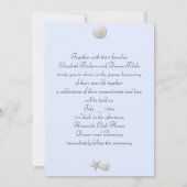 Gay/Lesbian WeddingInvitation Starfish Sand Dollar Kaart (Achterkant)