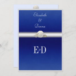 Gay/Lesbian WeddingInvitation Starfish Sand Dollar Kaart