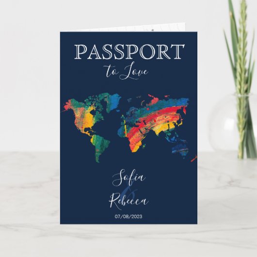 Gay Lesbisch Bestemming Bruiloft Regenboog Wereldk (Voorkant)