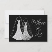 Gay Lesbisch Elegant Save the Date (Voorkant)