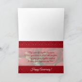 Gay / Lesbisch jubileum met rode rozen Kaart (Binnen)