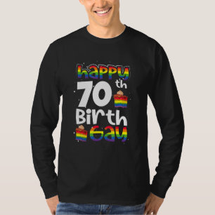 Gay Lesbische Pride Regenboog Vlag LGBTQ 70e Verja T-shirt