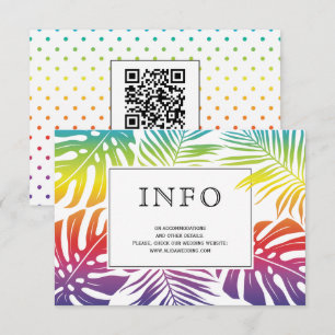 Gay, lesbische trouwregenboog vertrekt polka stipj informatiekaartje