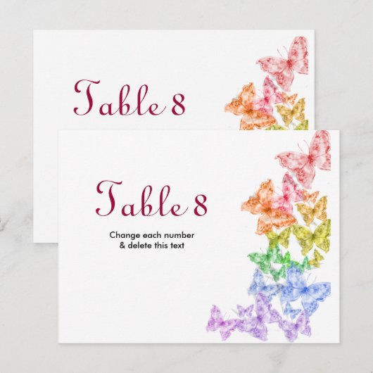 Gay Lesbische Trouwtafel Kaarten nummers Briefkaar (Voorkant / Achterkant)